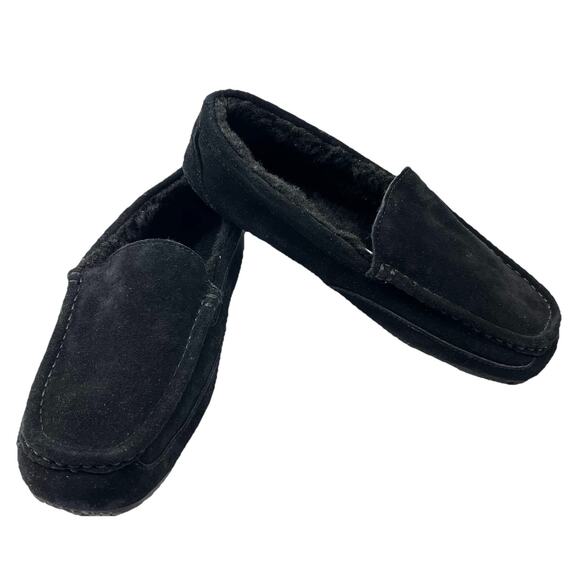 BEARPAW Men's Suede PAWZ Size 12 Black Slipper Shoe Slip-on Rubber Grandpacore - Picture 1 of 11